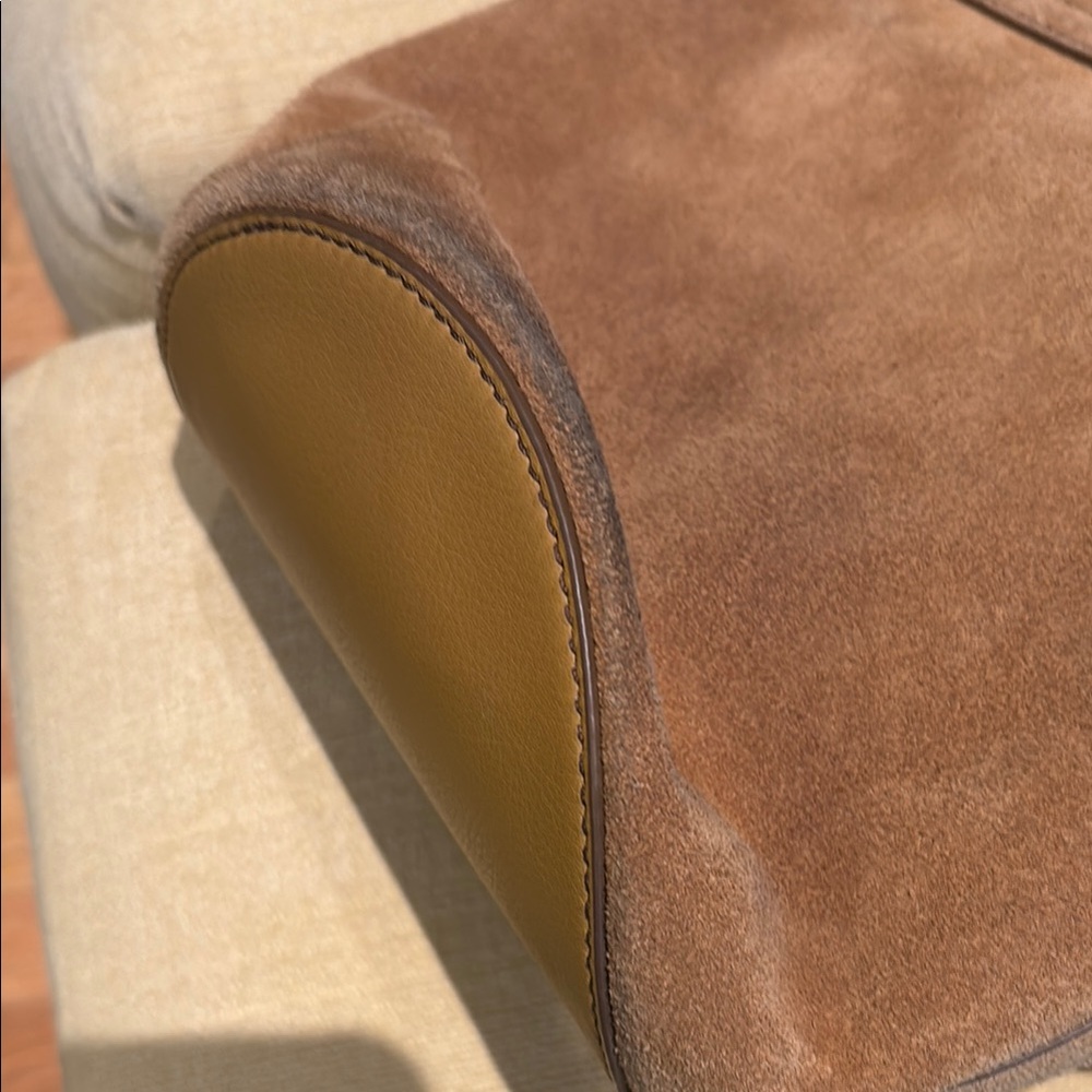 Loeffler Randall Elegant Brown Suede Shoulder Bag - Picture 5 of 6